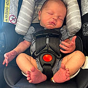 Nero is registered to the contest to win money with this photo: baby, bodypart, car, car_interior, carseat, cushion, face, finger, gun, hand, head, homedecor, newborn, person, photography, portrait, sleeping, transportation, vehicle, weapon