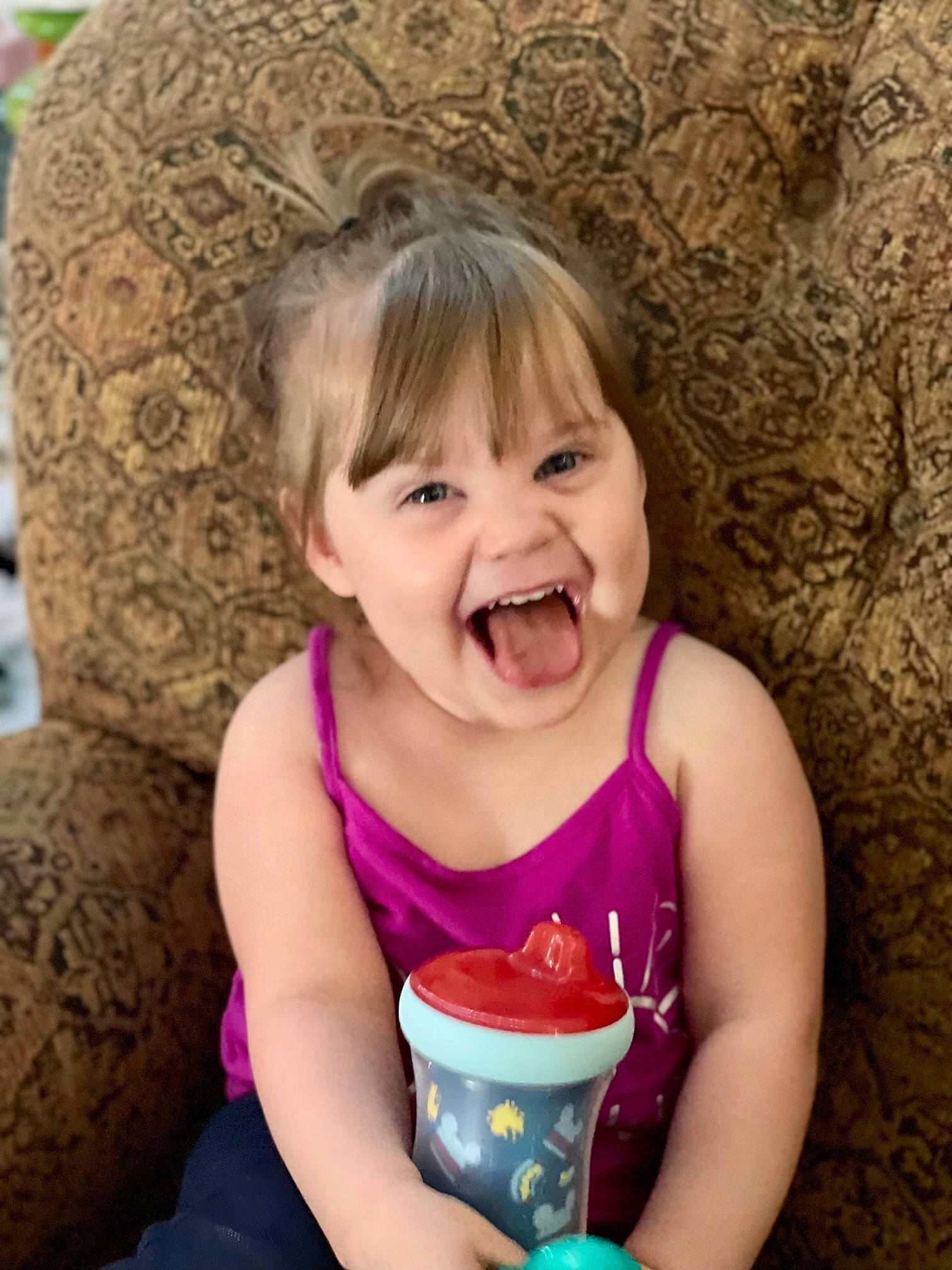 Henley joined the competition — help win amazing prizes! baby_toddler_clothing, cheek, cool, drinkware, eye, facial_expression, finger, fun, happy, iris, lip, mouth, nose, organ, person, pink, skin, sleeve, smile, tableware