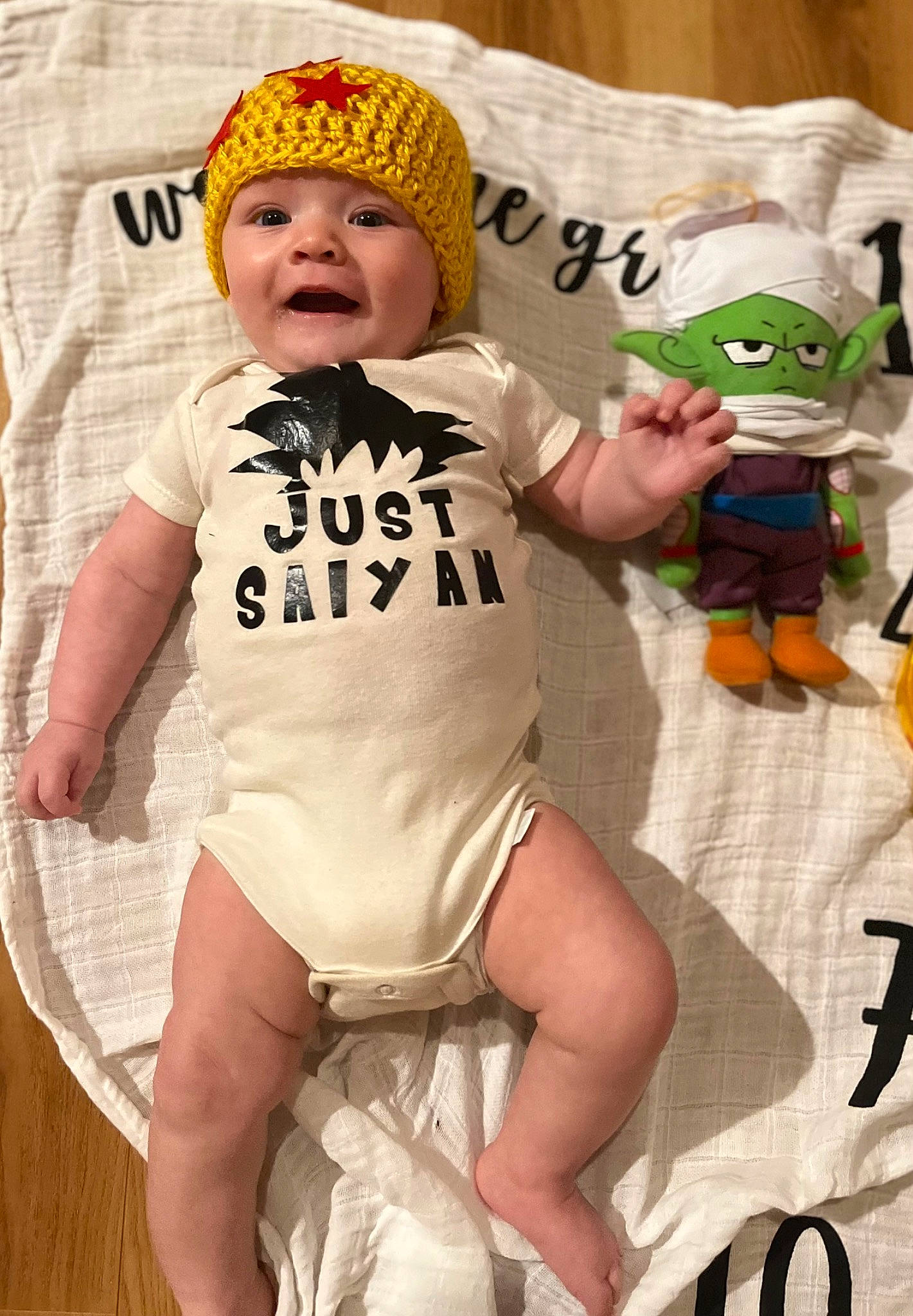 Calvin joined the competition — help win amazing prizes! baby, baby_products, baby_safety, baby_toddler_clothing, cap, cheek, child, comfort, eye, happy, hat, headwear, human_body, linens, pattern, person, sleeve, t_shirt, thigh, thumb