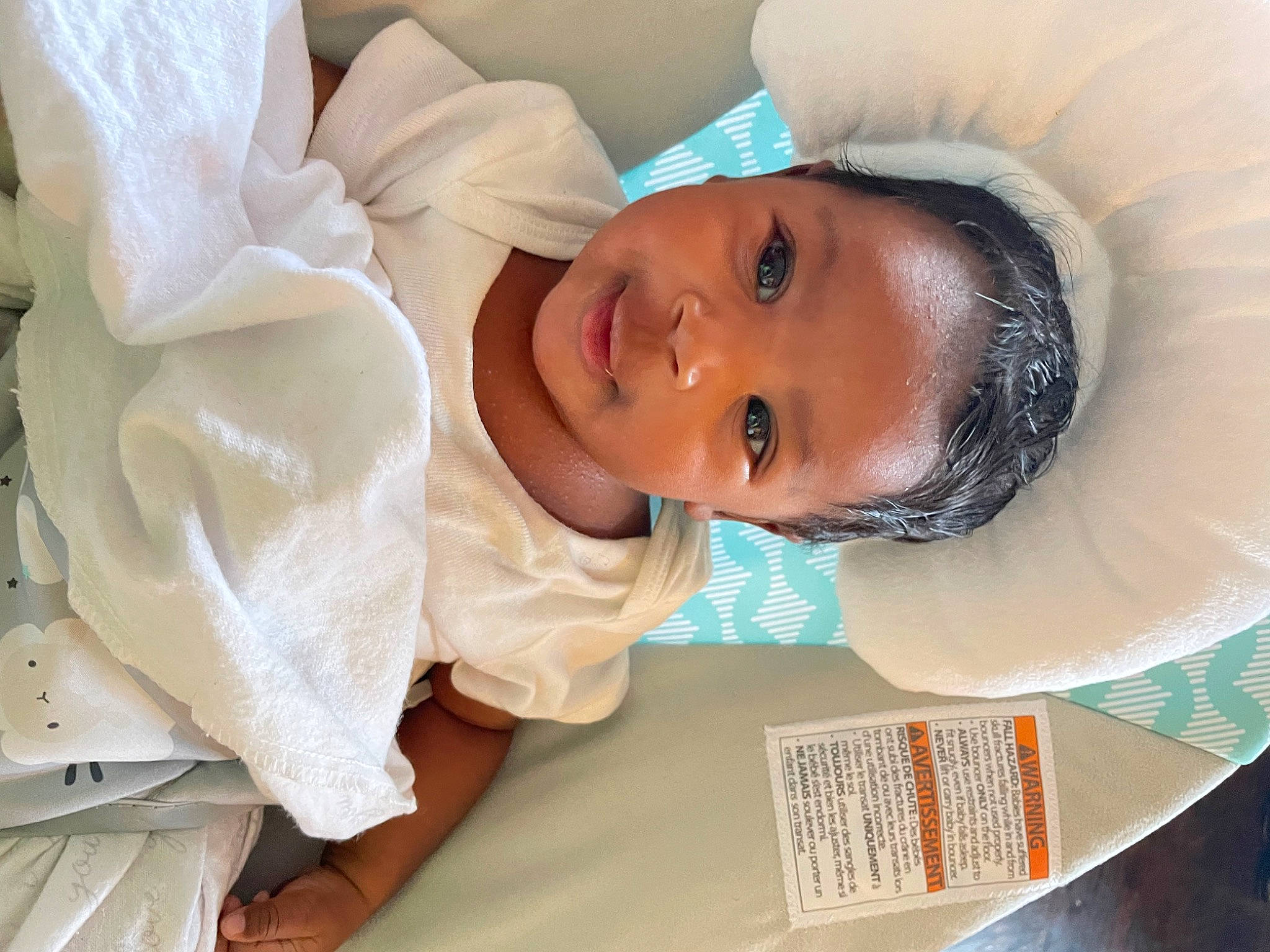 Madisyn joined the competition — help win amazing prizes! baby, baby_toddler_clothing, child, comfort, eyelash, happy, hat, iris, linens, person, room, skin, sleeve, textile, toddler