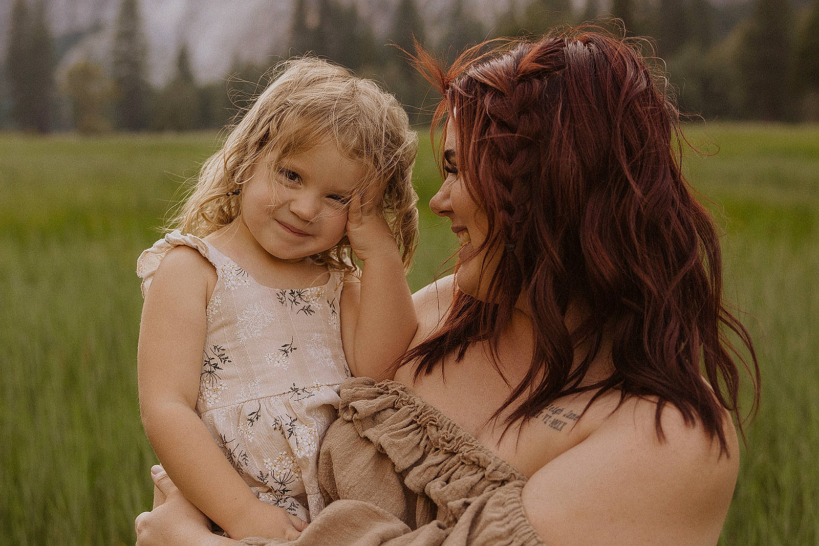 Harleigh joined the competition — help win amazing prizes! blond, brown_hair, dress, eye, flash_photography, fun, gesture, grass, grassland, hair, happy, head, long_hair, meadow, people_in_nature, person, plant, smile, sunlight, toddler