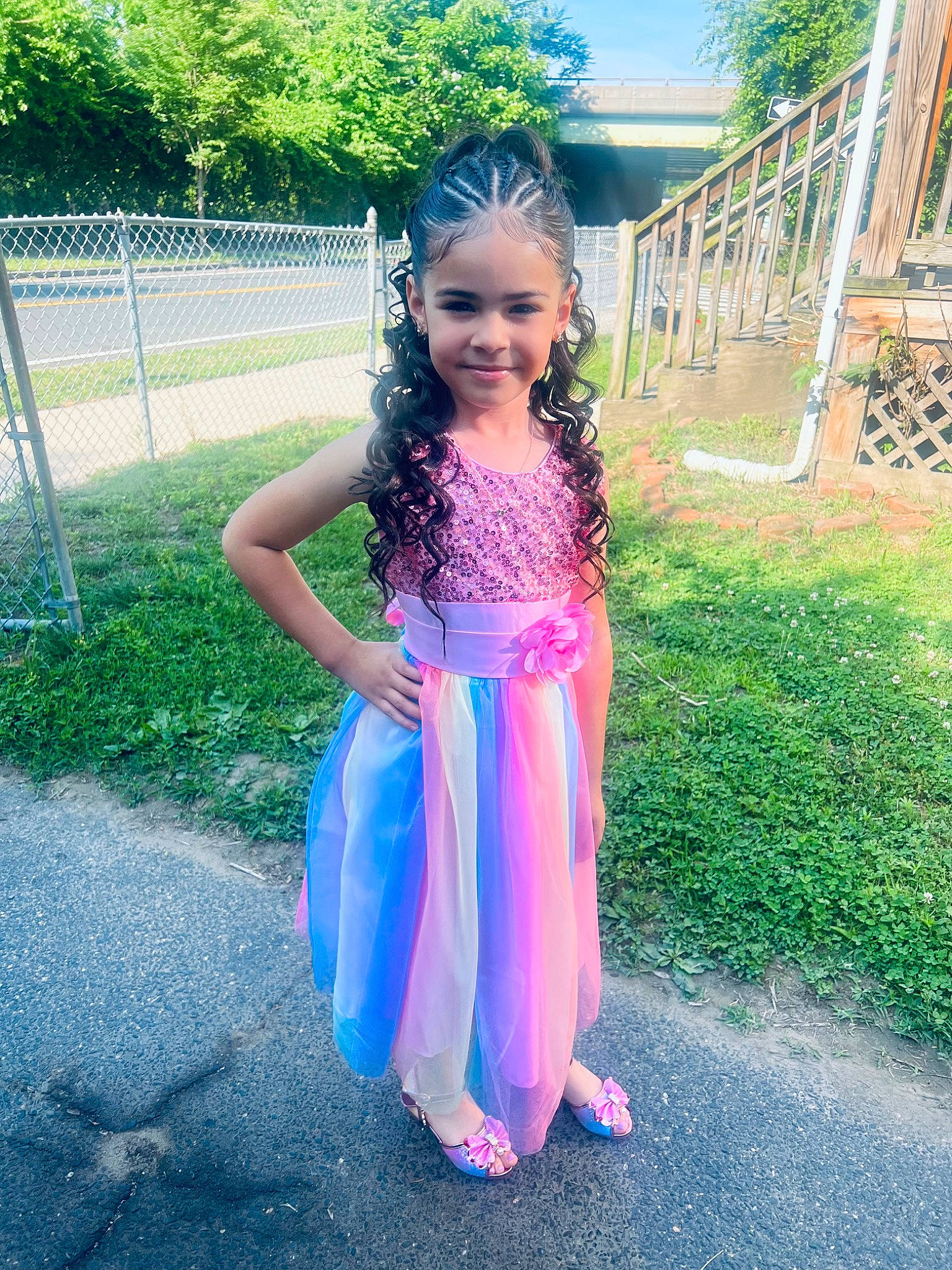 Bryelle joined the competition — help win amazing prizes! electric_blue, event, eye, face, fun, grass, hair, happy, head, headwear, jewellery, joy, leisure, magenta, people_in_nature, person, plant, sandal, sky, smile