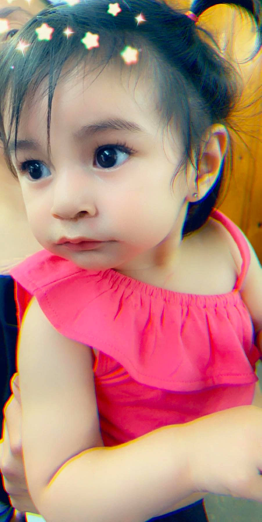 Aileen is registered to the contest to win money with this photo: baby, beauty, brown_hair, cheek, child, child_model, chin, ear, eye, eyelash, face, head, iris, lip, mouth, neck, nose, person, pink, skin