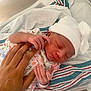 Keona is registered to the contest to win money with this photo: newborn, baby, hand, hospital, blanket, hat, bow, infant, skin, sleeping, person, bed, medical, wrapping, cute, tender, small, newborn_baby, hospital_bed, touch