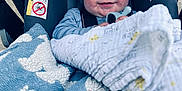 Bobbie is registered to the contest to win money with this photo: adorable, baby, beanie, blanket, blue_blanket, bundled, car_seat, chubby_cheeks, cozy, fabric, face, harness, infant, outdoors, pattern, portrait, smile, stroller, teether, warning_label