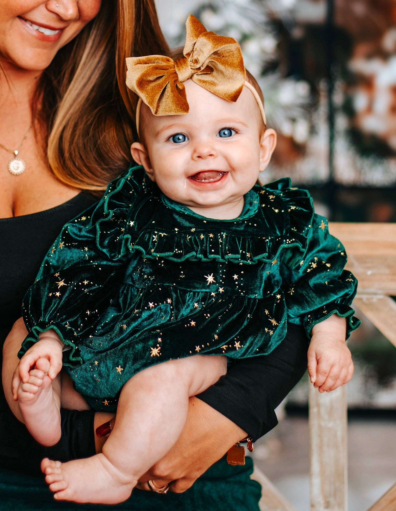 Gracelynne is registered to the contest to win money with this photo: baby, baby_toddler_clothing, beauty, child, dress, event, fashion_accessory, formal_wear, fun, green, hand, happy, jewellery, joy, necklace, pattern, person, sitting, skin, sleeve
