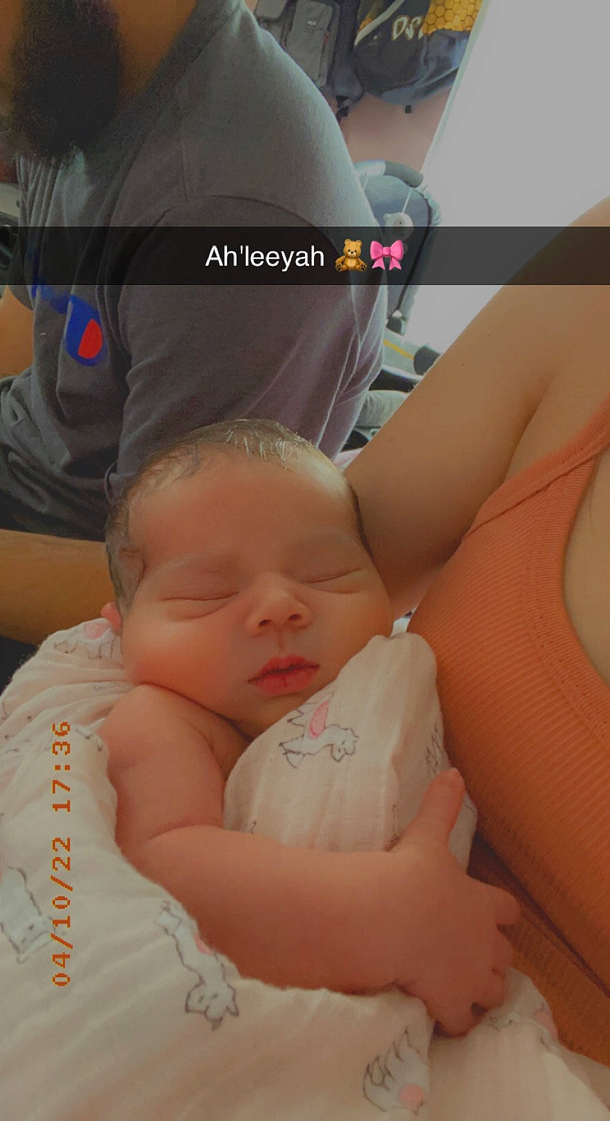 Ah'Leeyah is registered to the contest to win money with this photo: abdomen, baby, baby_sleeping, car_seat, child, comfort, facial_expression, gesture, happy, head, human_leg, leg, nail, neck, person, sitting, skin, stomach, thigh, thumb