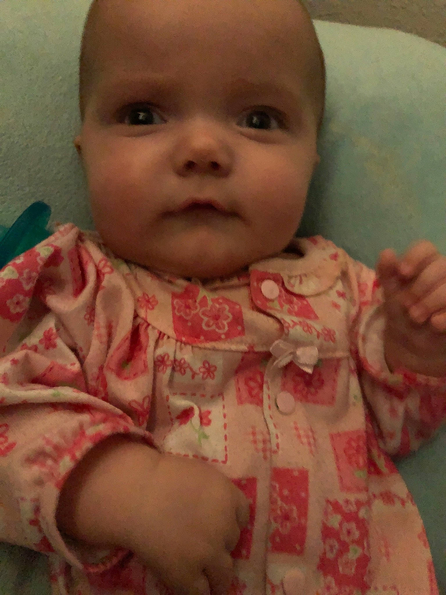 Emmaline is registered to the contest to win money with this photo: baby, cheek, child, chin, eye, face, facial_expression, forehead, head, iris, lip, mouth, nose, person, skin, smile, toddler