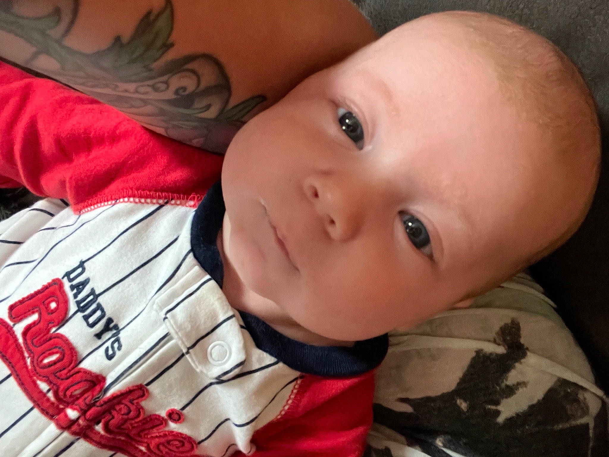 Langston joined the competition — help win amazing prizes! baby, baby_toddler_clothing, carmine, cheek, child, chin, eyebrow, eyelash, finger, forehead, fun, happy, iris, lip, mouth, nail, nose, person, skin, sleeve