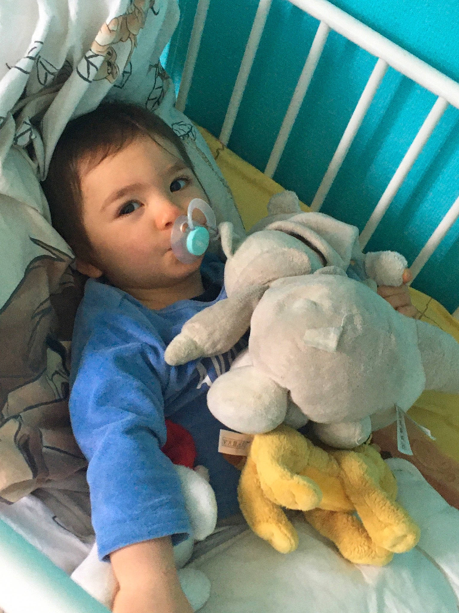 Nolhan participe au concours pour gagner de l'argent avec cette photo : arm, baby_toddler_clothing, blue, child, comfort, finger, hairstyle, hand, happy, human_body, mouth, nose, organ, person, photograph, product, skin, textile, toddler, toy