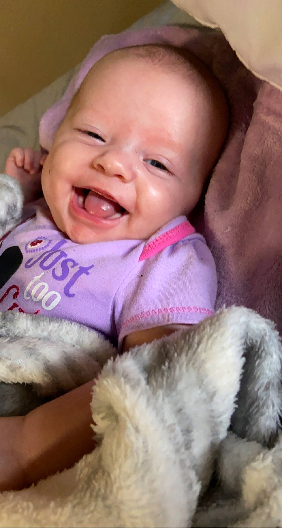 Raynii is registered to the contest to win money with this photo: baby, baby_laughing, baby_toddler_clothing, cheek, child, comfort, eye, eyebrow, gesture, happy, headgear, iris, lip, mouth, nose, person, pink, skin, smile, textile