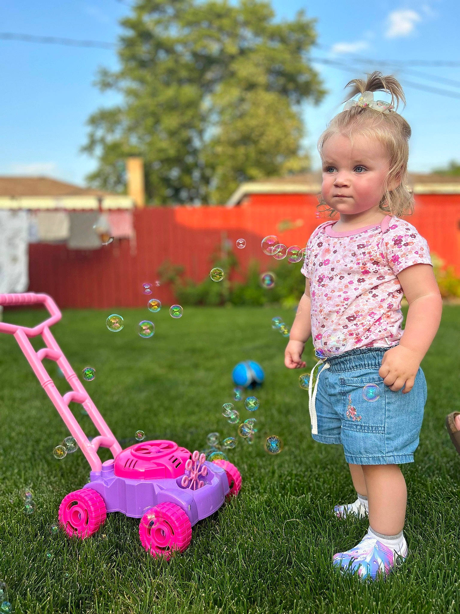 Natalia joined the competition — help win amazing prizes! baby_toddler_clothing, child, cloud, fun, grass, happy, human_settlement, lawn, leisure, people_in_nature, person, pink, plant, playing_with_kids, public_space, recreation, sky, summer, toddler, toy