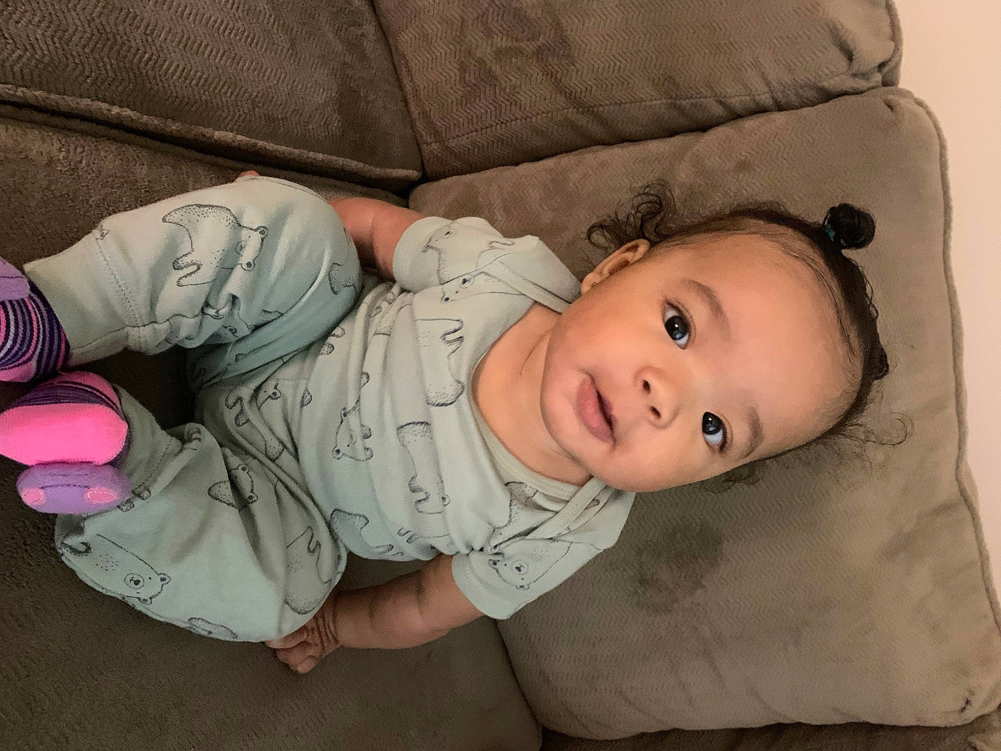 Malani joined the competition — help win amazing prizes! baby, baby_toddler_clothing, carmine, cheek, child, comfort, face, flooring, foot, linens, pattern, person, portrait_photography, sitting, skin, sleeve, smile, toddler, wood