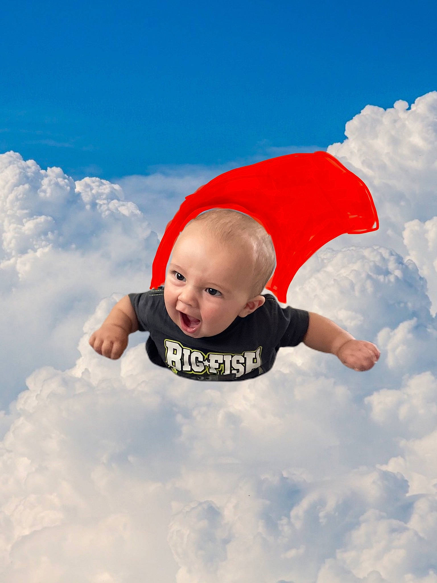 Jaxon is registered to the contest to win money with this photo: baby, baby_toddler_clothing, cloud, cumulus, electric_blue, flash_photography, fun, gesture, grass, happy, landscape, leisure, meteorological_phenomenon, people_in_nature, person, recreation, sky, smile, toddler, travel