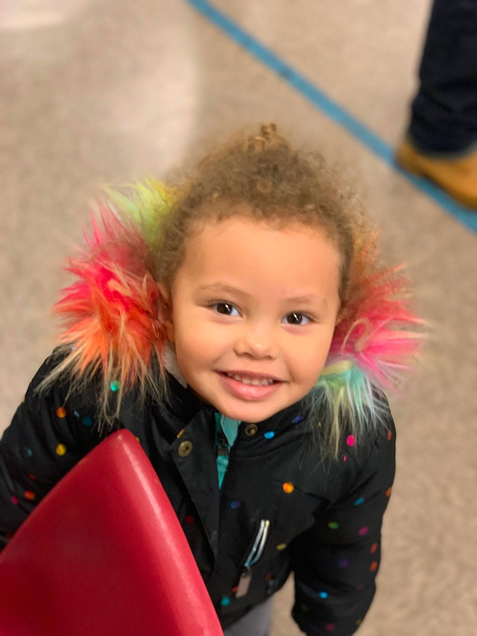 Nyla is registered to the contest to win money with this photo: baby, cheek, child, eye, face, forehead, fun, hair, head, iris, joy, lip, nose, person, pink, play, skin, smile, toddler