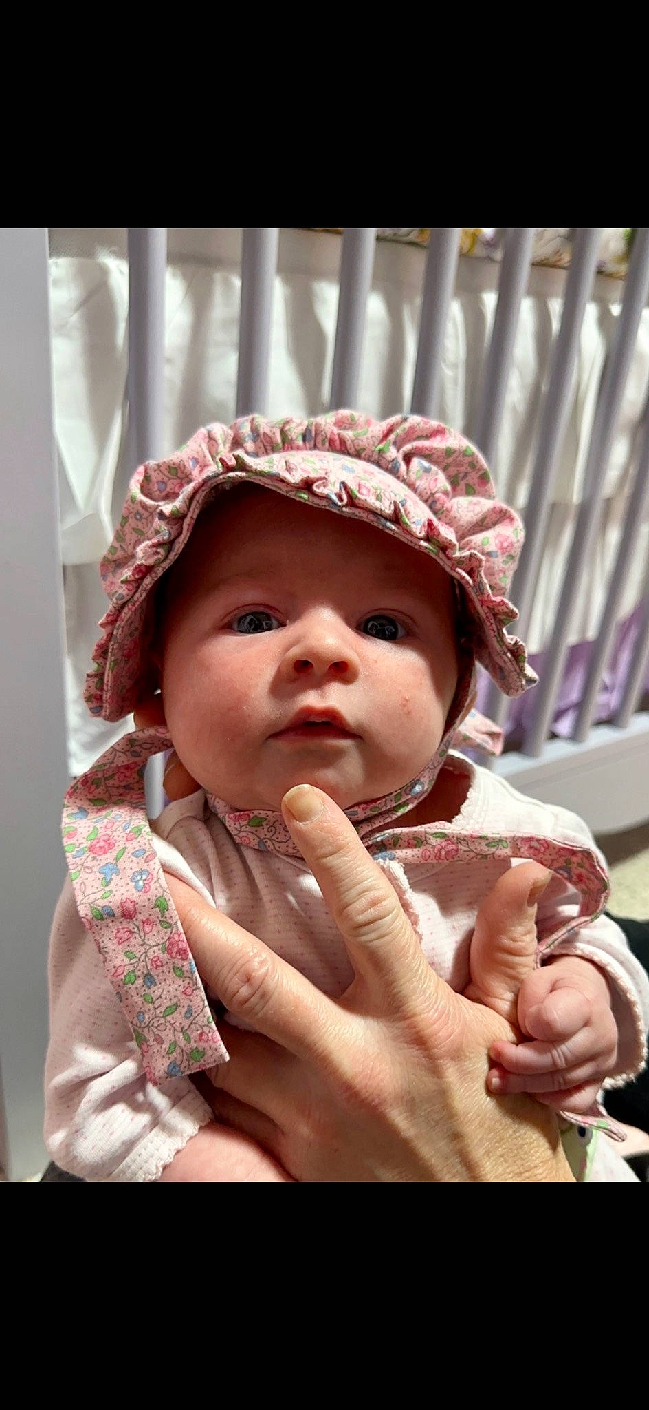 Adalynn Grace joined the competition — help win amazing prizes! baby, cap, cheek, chin, eyelash, fun, gesture, hand, happy, headgear, headwear, lip, mouth, nail, nose, person, pink, skin, sun_hat, thumb
