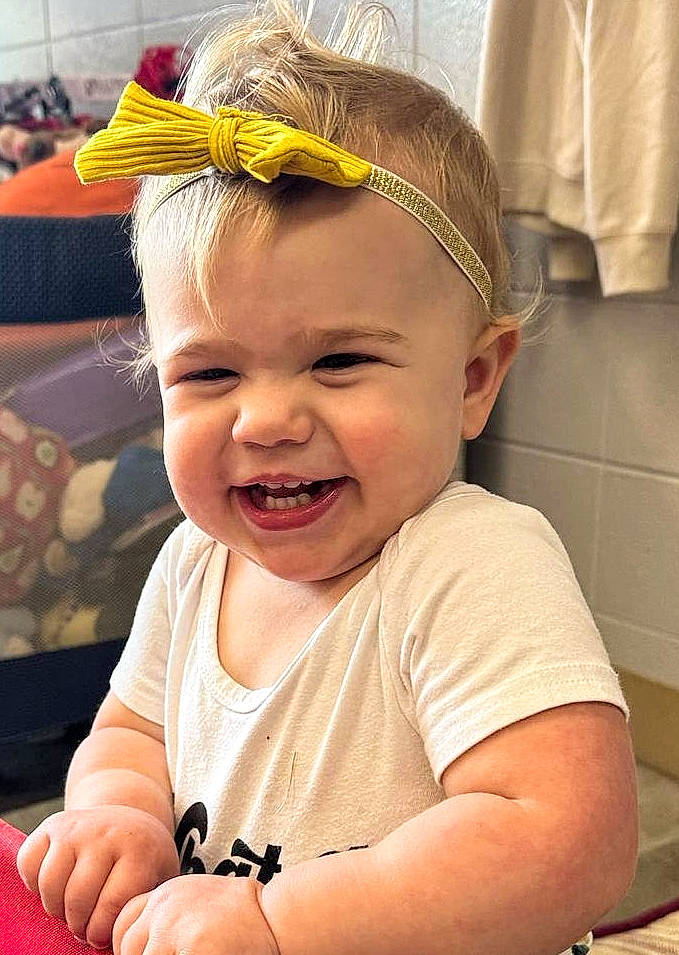 Thaleia joined the competition — help win amazing prizes! baby, baby_toddler_clothing, cheek, child, costume_hat, event, fashion_accessory, fun, happy, head, headband, headpiece, iris, joy, laugh, mouth, nose, person, sitting, skin