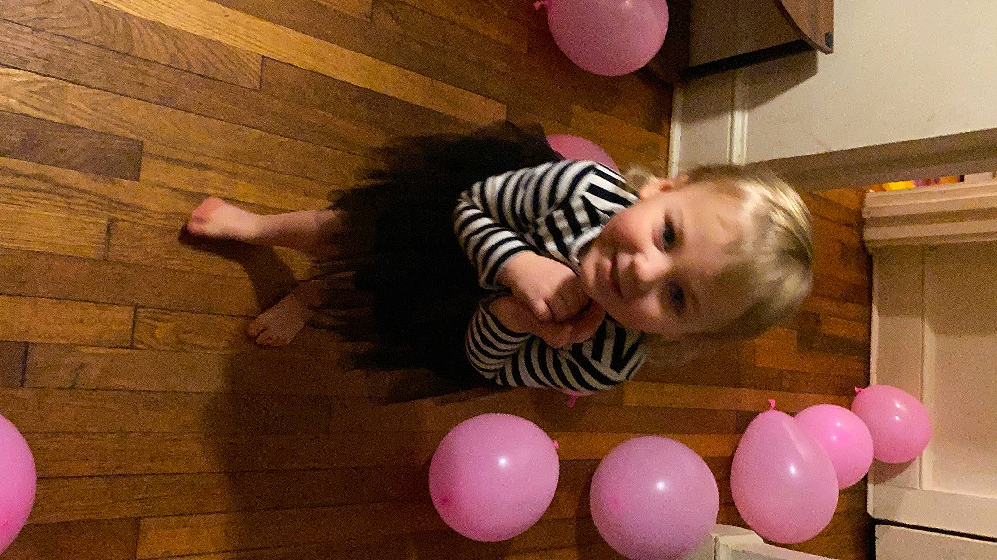 Nevaeh joined the competition — help win amazing prizes! baby, baby_toddler_clothing, balloon, beauty, child, event, facial_expression, flooring, fun, hair, happy, human, human_body, joy, leisure, organ, party_supply, person, pink, standing
