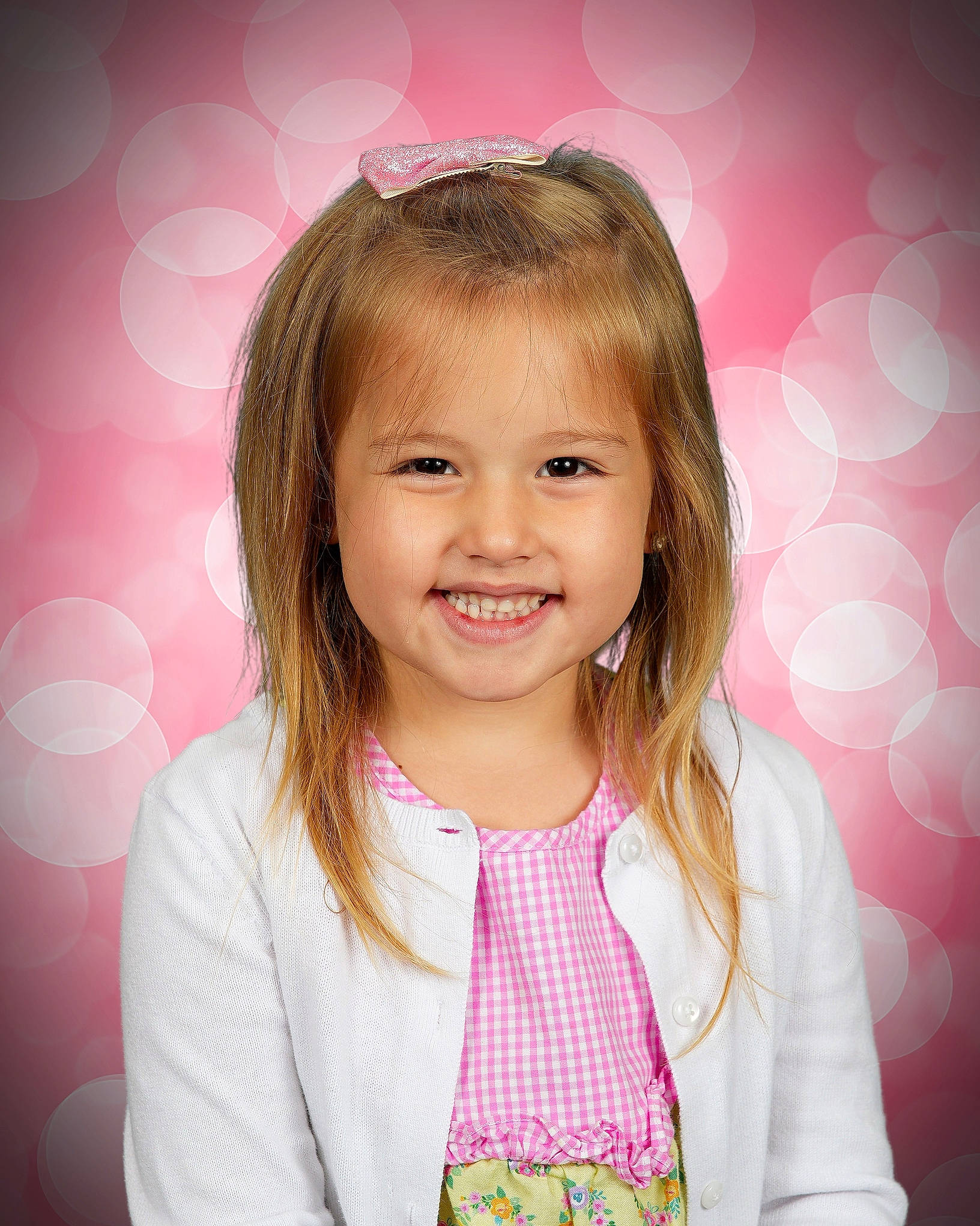 Kendall joined the competition — help win amazing prizes! baby_toddler_clothing, bangs, beauty, cheek, child, eyelash, face, flash_photography, fun, gesture, happy, iris, joy, lip, magenta, pattern, person, pink, skin, sleeve