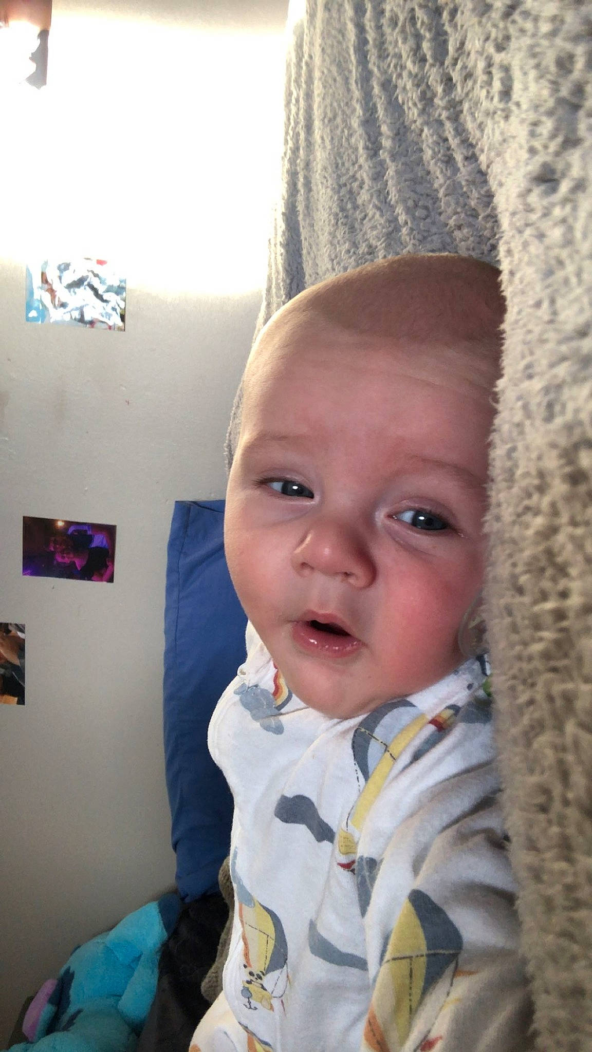 Jacob is registered to the contest to win money with this photo: baby, baby_toddler_clothing, cap, cheek, child, ear, eye, eyelash, fun, happy, hat, lip, nose, person, picture_frame, skin, sleeve, smile, t_shirt, toddler