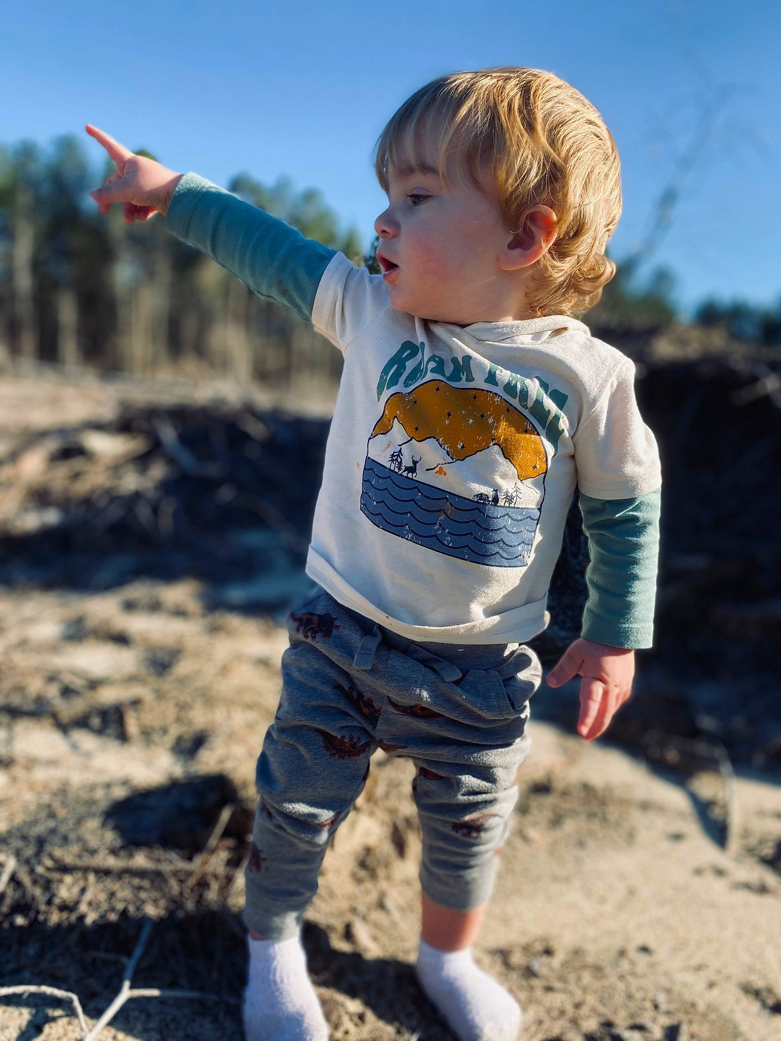 Eric is registered to the contest to win money with this photo: azure, baby_toddler_clothing, blond, child, electric_blue, flash_photography, fun, gesture, grass, hand, happy, human, people_in_nature, person, sand, sky, sleeve, standing, sunlight, t_shirt