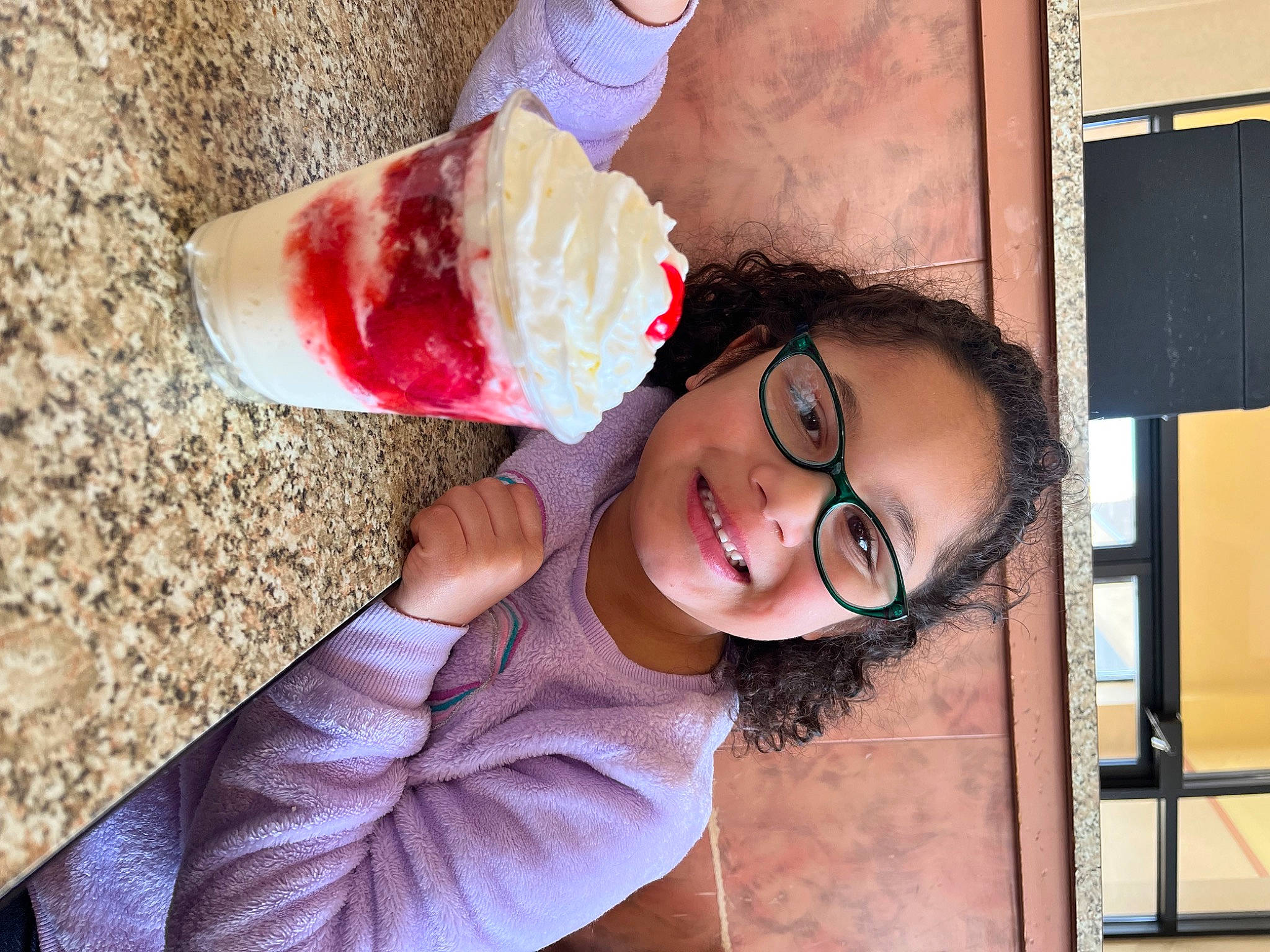 Kierra joined the competition — help win amazing prizes! eyewear, finger, food, frozen_dessert, fruit, hand, happy, house, human_body, human_leg, ingredient, joy, leg, lip, melon, person, plant, smile, tableware, tree