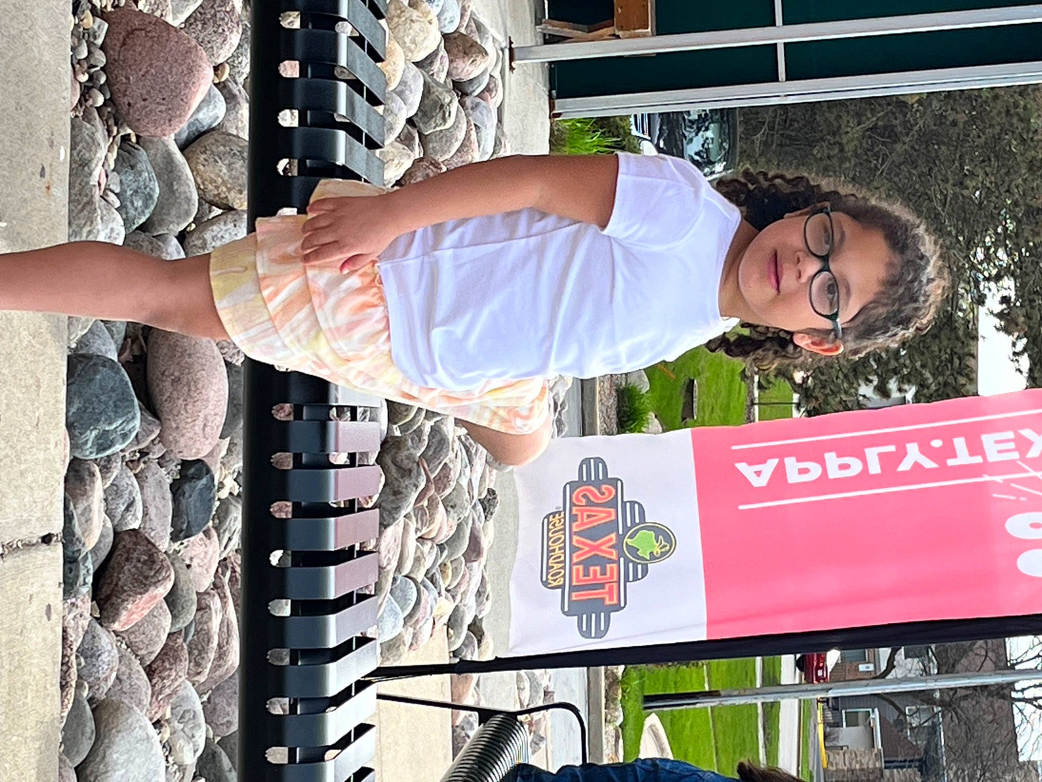 Kierra joined the competition — help win amazing prizes! advertising, beauty, eyewear, facade, fashion, font, happy, human, human_leg, leisure, organ, pattern, person, photograph, signage, smile, snapshot, thigh, tree, white