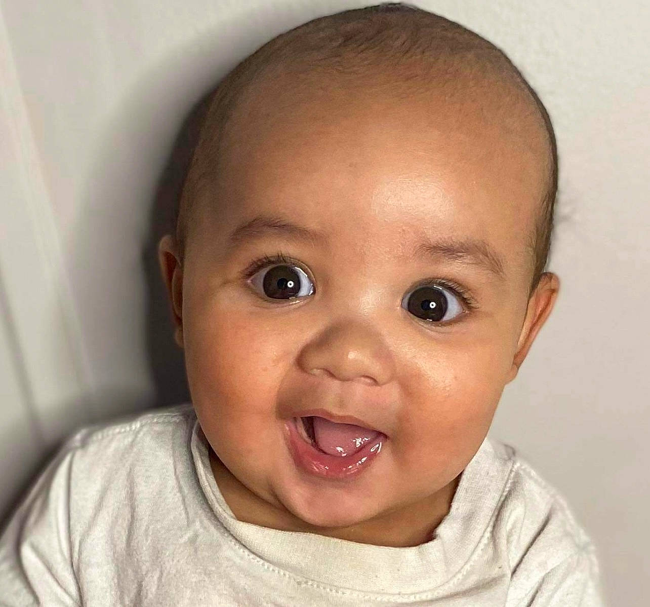 Dax joined the competition — help win amazing prizes! baby, baby_laughing, cheek, ear, eyelash, gesture, happy, human_body, iris, jaw, lip, mouth, neck, nose, person, sleeve, smile, surprised, toddler, tongue