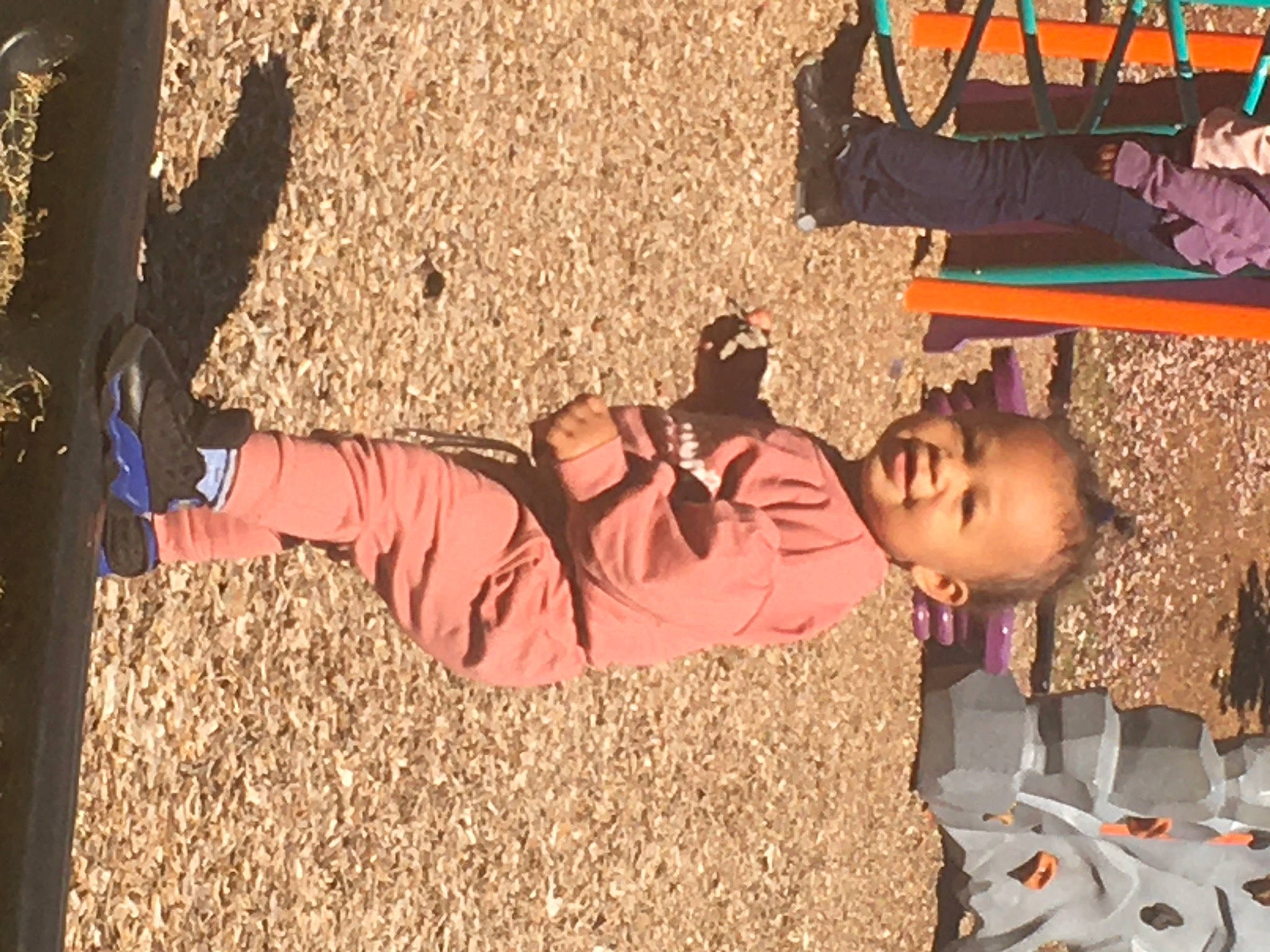 Aayanna joined the competition — help win amazing prizes! adaptation, child, city, flooring, fun, happy, landscape, leisure, orange, people_in_nature, person, play, shadow, sitting, soil, t_shirt, tints_and_shades, toddler, wood