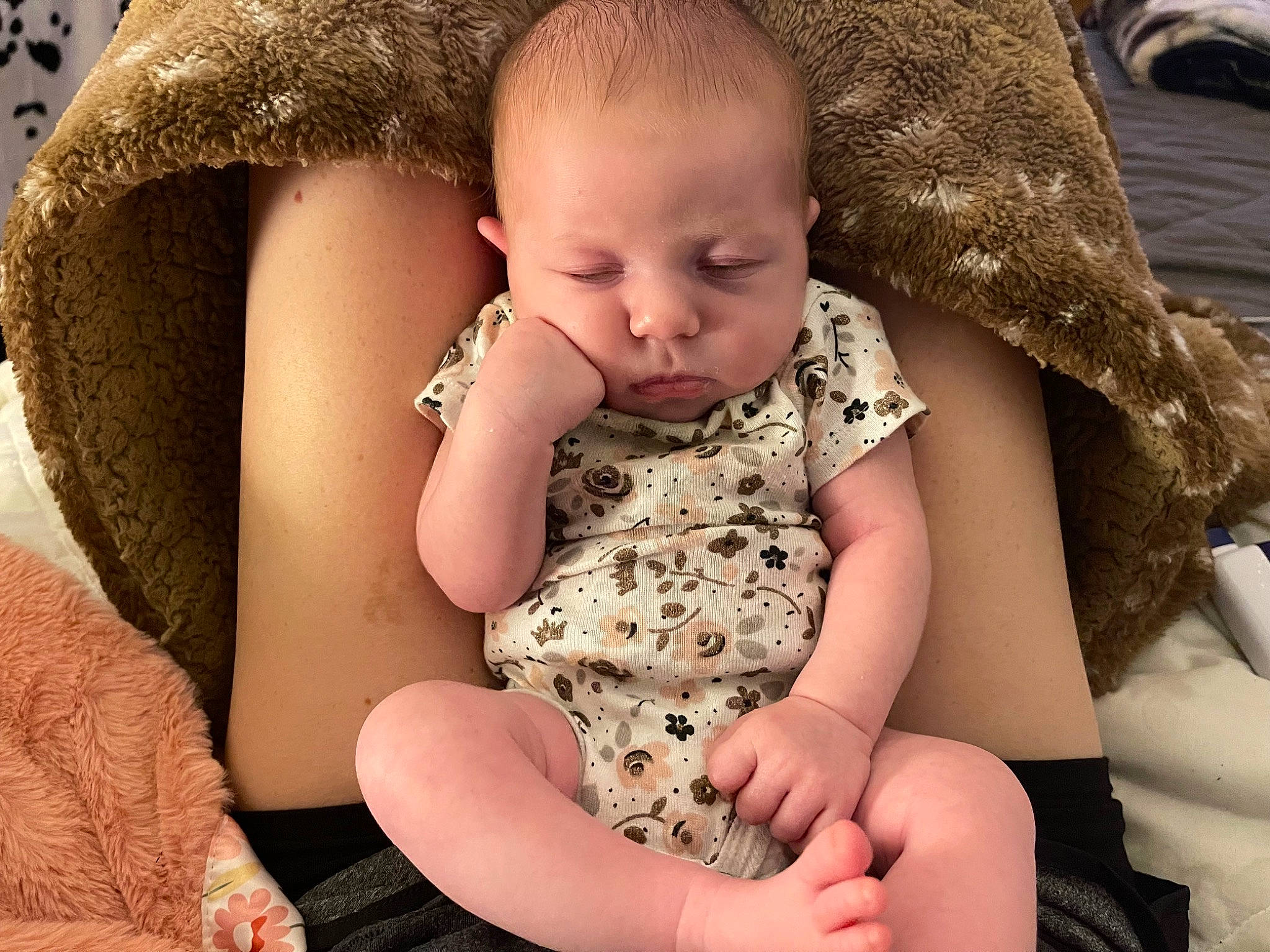 Kenlee joined the competition — help win amazing prizes! abdomen, baby, baby_toddler_clothing, cheek, child, comfort, eye, facial_expression, finger, grass, happy, interaction, leg, mammal, person, skin, stomach, thigh, toddler, trunk