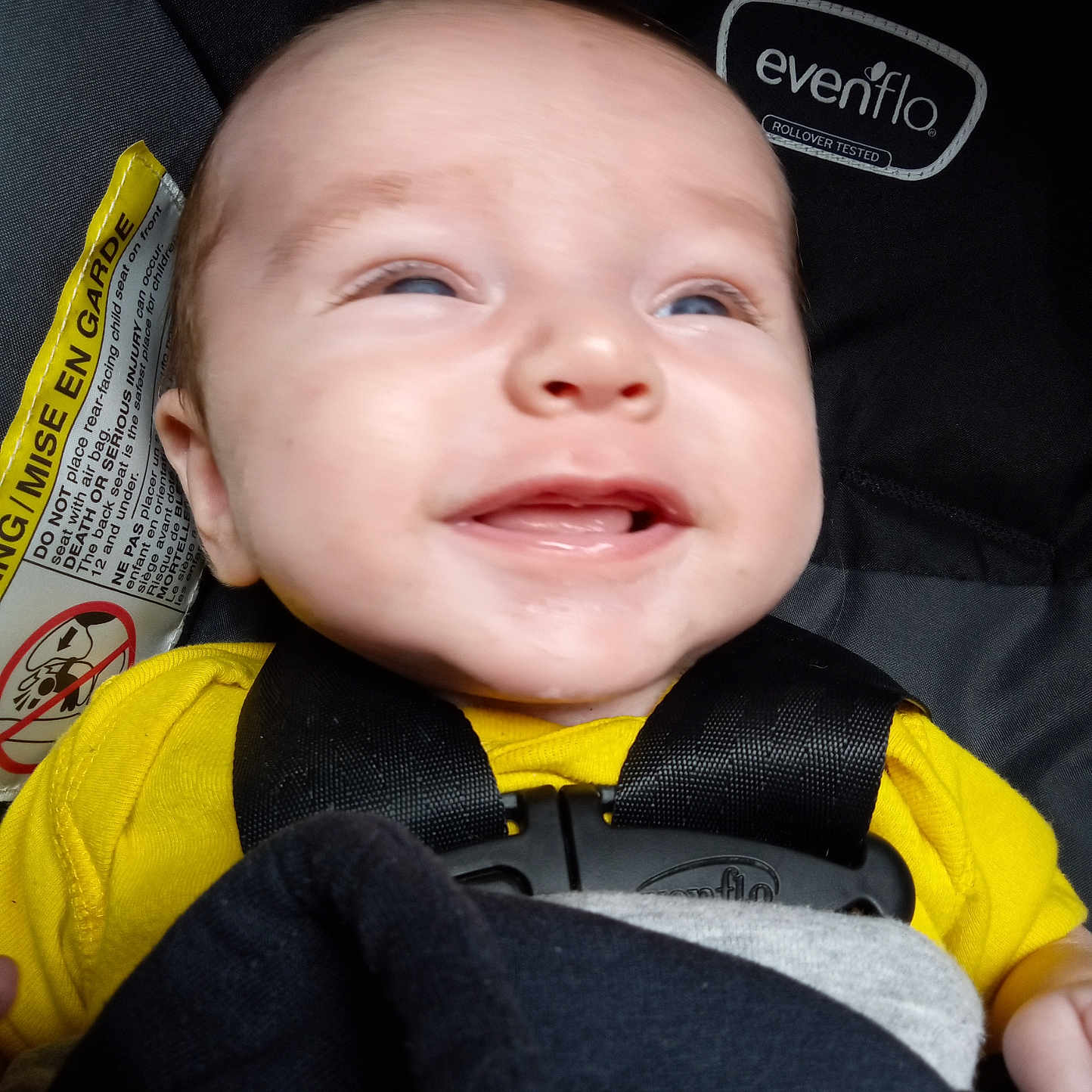 Uriah joined the competition — help win amazing prizes! baby, bodypart, car, car_interior, carseat, clothing, coat, cushion, face, finger, hand, hat, head, homedecor, person, photography, portrait, transportation, vehicle, vest