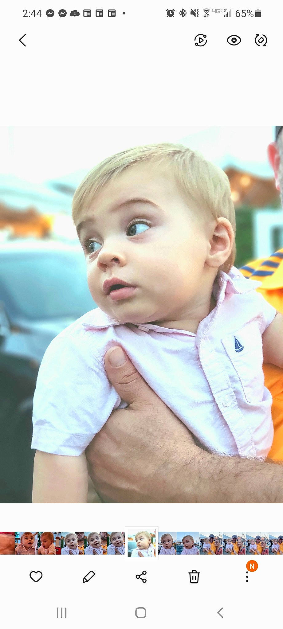 Chayse is registered to the contest to win money with this photo: baby, baby_toddler_clothing, cheek, child, comfort, family_car, fun, gesture, happy, nose, person, portrait_photography, recreation, sitting, skin, sleeve, surprise, t_shirt, toddler, vacation