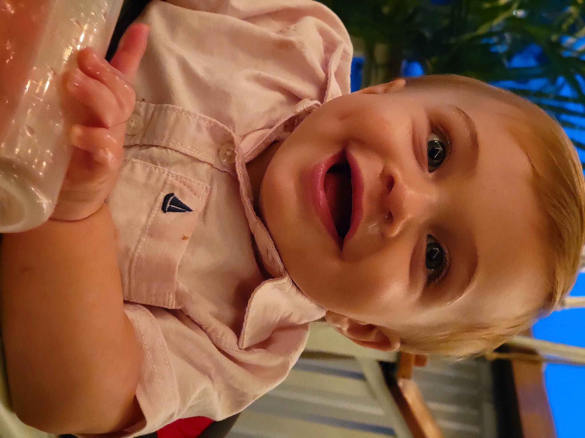 Chayse is registered to the contest to win money with this photo: baby, baby_laughing, baby_toddler_clothing, beauty, cheek, child, eyebrow, eyelash, facial_expression, happy, iris, lip, mouth, neck, nose, person, skin, sleeve, smile, toddler