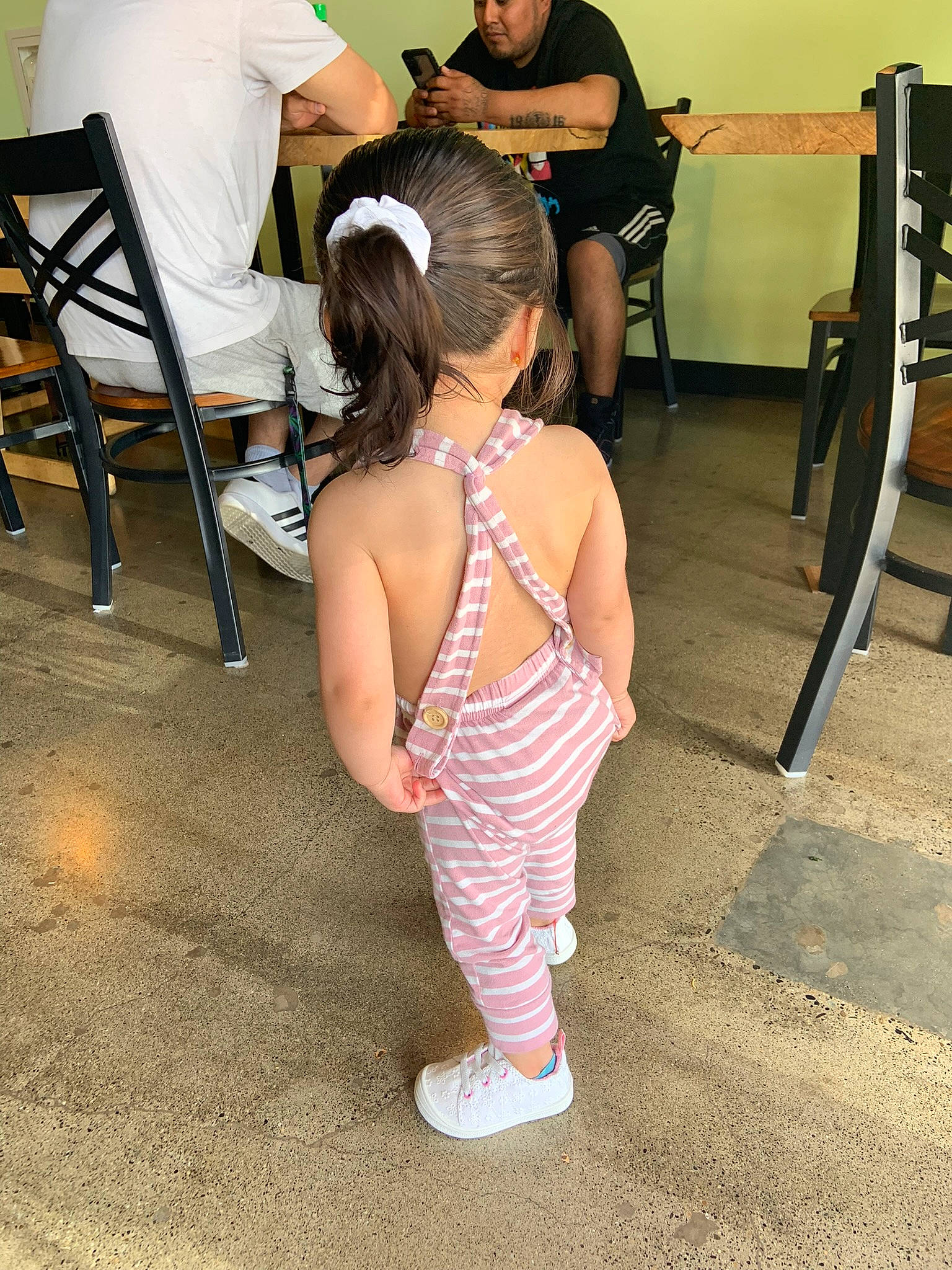 Melani joined the competition — help win amazing prizes! barefoot, chair, chest, event, floor, flooring, foot, fun, furniture, happy, headwear, human_leg, joint, knee, leisure, person, recreation, sportswear, thigh, toddler