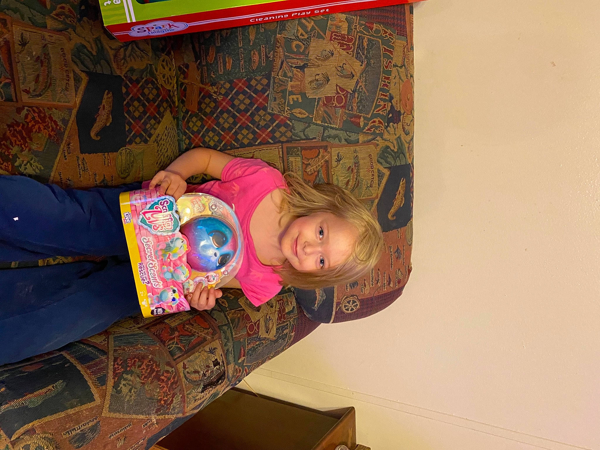 Marjorie joined the competition — help win amazing prizes! art, child, fun, happy, human_body, joy, magenta, pattern, person, room, toddler, visual_arts, wood