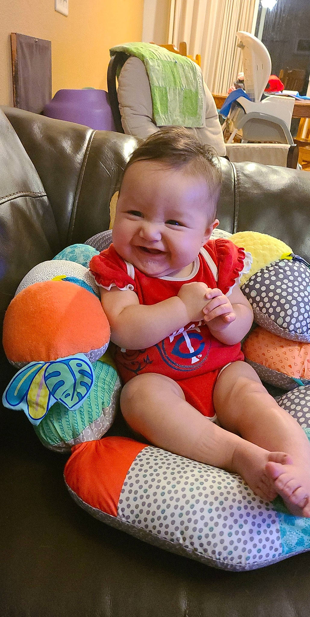 Maleigha is registered to the contest to win money with this photo: baby, child, person, play, sitting, toddler