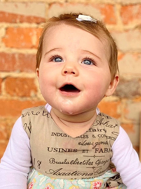 Katherine is registered to the contest to win money with this photo: baby, baby_laughing, cheek, child, child_model, chin, face, facial_expression, forehead, happy, head, laugh, lip, nose, person, skin, smile, toddler
