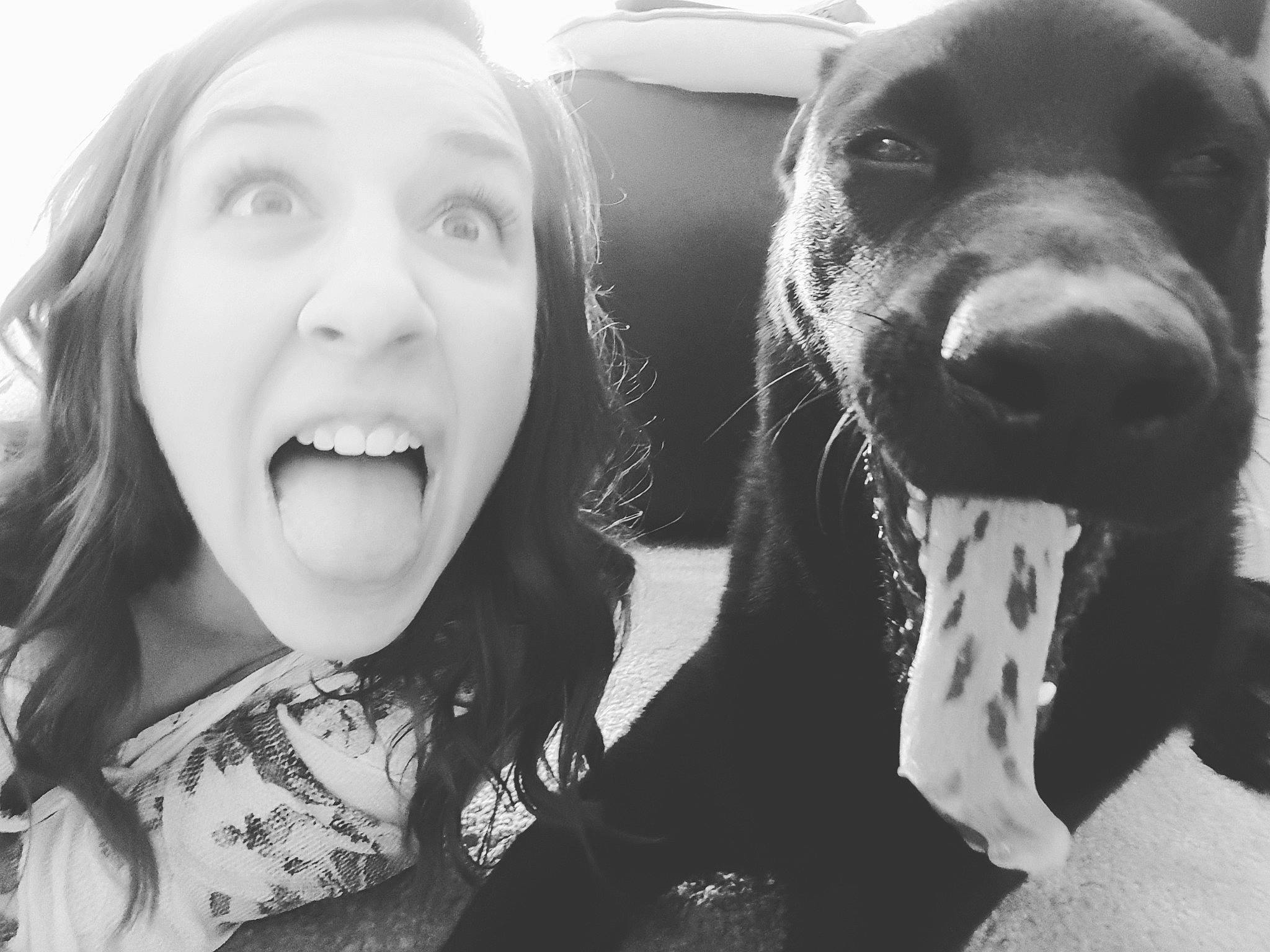 Poseidon joined the competition — help win amazing prizes! black, black_and_white, canidae, carnivore, dog, dog_breed, face, facial_expression, friendship, fun, head, labrador_retriever, mouth, nose, person, photography, selfie, smile, snout, sporting_group