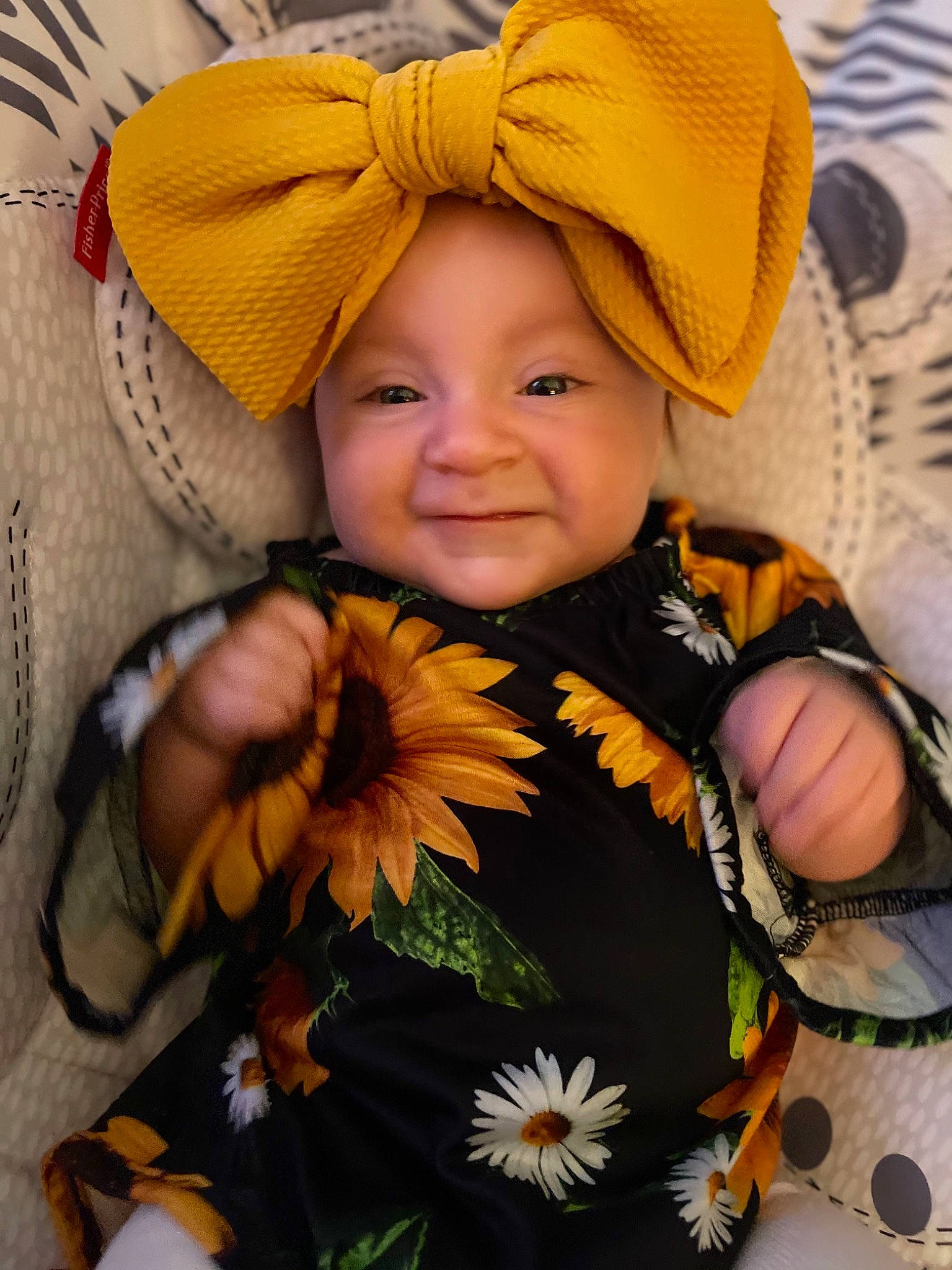Mila Grace joined the competition — help win amazing prizes! baby, baby_toddler_clothing, beauty, cap, eye, flower, green, happy, headgear, headwear, iris, joy, leaf, organ, people_in_nature, person, photograph, plant, skin, smile