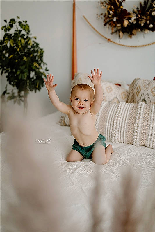 Joseph joined the competition — help win amazing prizes! abdomen, arm, baby, blond, chest, child, comfort, flash_photography, happy, head, headpiece, human_leg, joy, person, room, sitting, skin, smile, textile, thigh