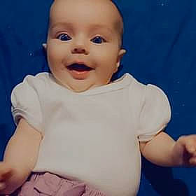 Ila joined the competition — help win amazing prizes! baby, baby_toddler_clothing, cheek, child, comfort, cool, elbow, electric_blue, fun, gesture, happy, iris, laugh, nose, person, pleased, sleeve, smile, t_shirt, thumb