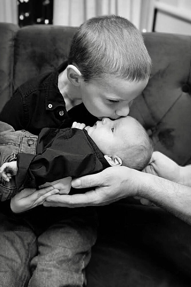 Daxton joined the competition — help win amazing prizes! arm, baby, black_and_white, child, comfort, couch, hand, happy, human, human_body, interaction, lap, mammal, monochrome, monochrome_photography, person, photograph, snapshot, style, toddler