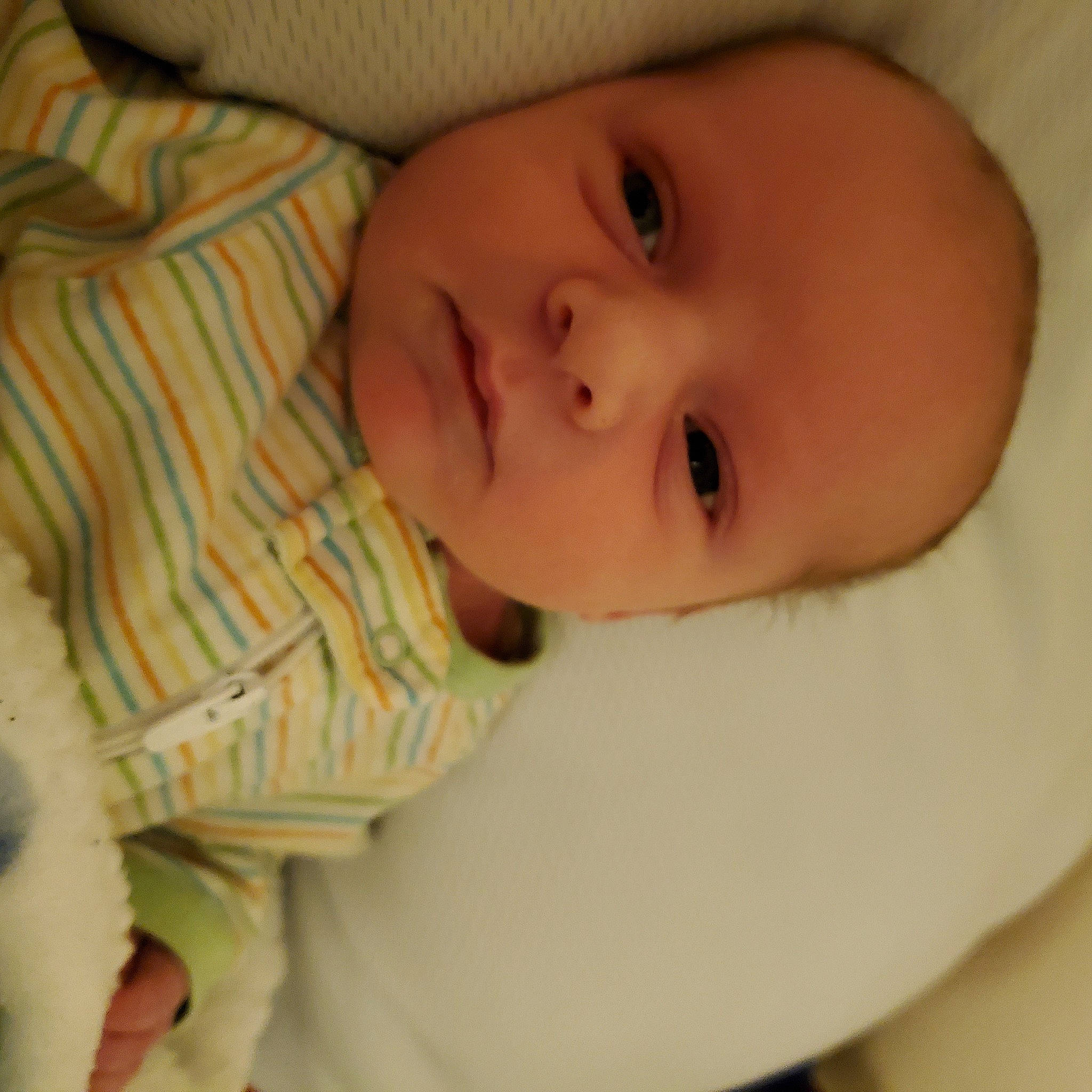 Daxton joined the competition — help win amazing prizes! baby, baby_toddler_clothing, bedtime, cheek, child, comfort, eye, eyebrow, eyelash, face, iris, linens, lip, mouth, nose, person, portrait_photography, room, skin, smile