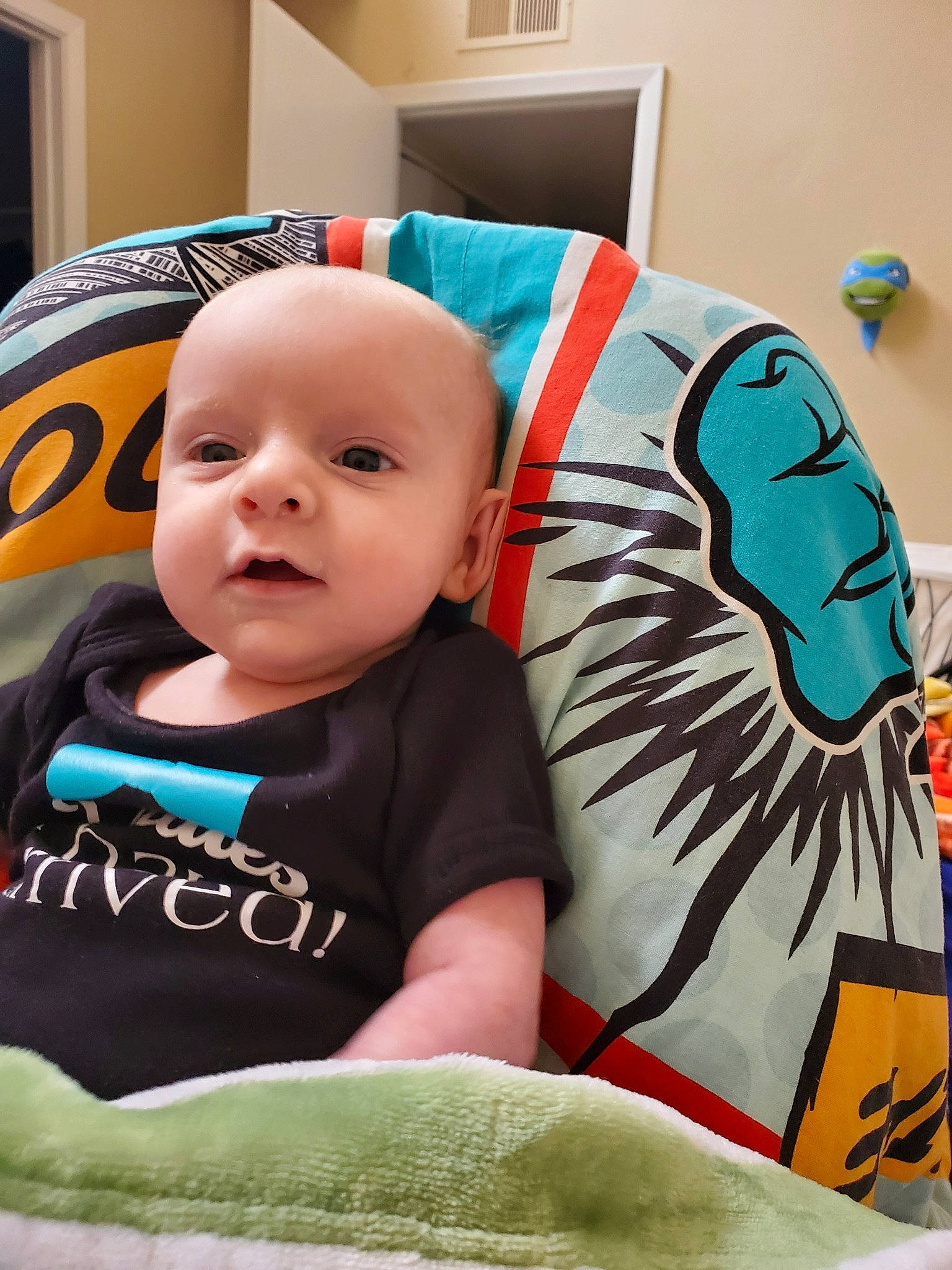 Daxton joined the competition — help win amazing prizes! art, baby, baby_products, baby_safety, baby_toddler_clothing, child, comfort, fun, hairstyle, happy, illustration, linens, person, picture_frame, room, sitting, t_shirt, textile, throw_pillow, toddler