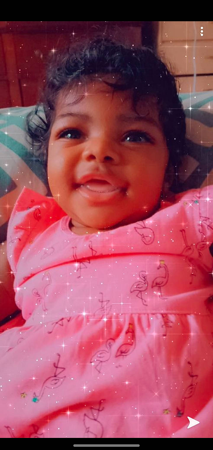 Lydia joined the competition — help win amazing prizes! baby, black_hair, cheek, child, chin, eye, face, facial_expression, forehead, fun, happy, head, iris, joy, lip, mouth, nose, person, pink, skin