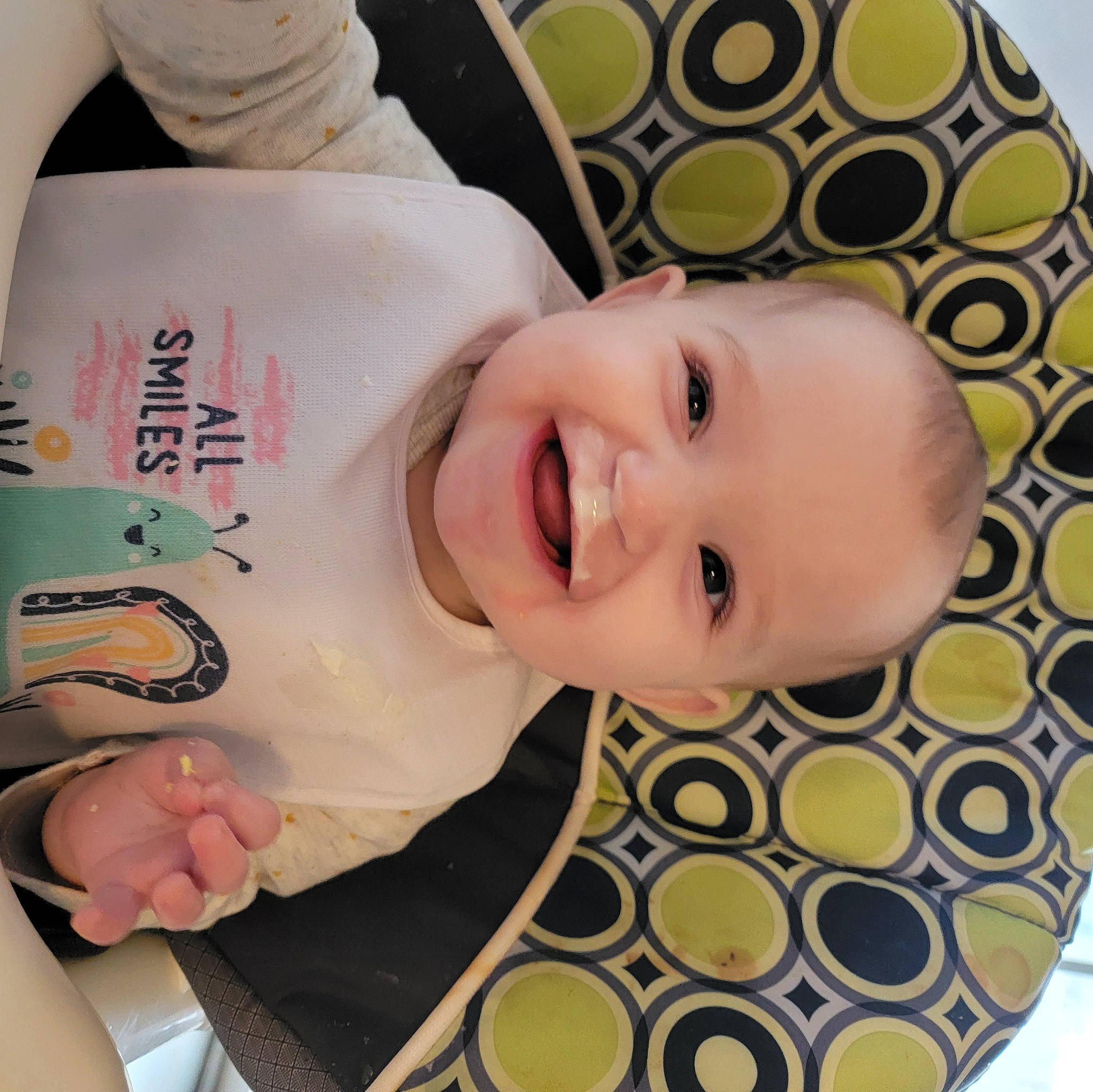 Abigail joined the competition — help win amazing prizes! baby, baby_toddler_clothing, cheek, child, chin, eye, face, facial_expression, hairstyle, happy, head, joy, lip, mammal, nose, person, skin, sleeve, smile, toddler