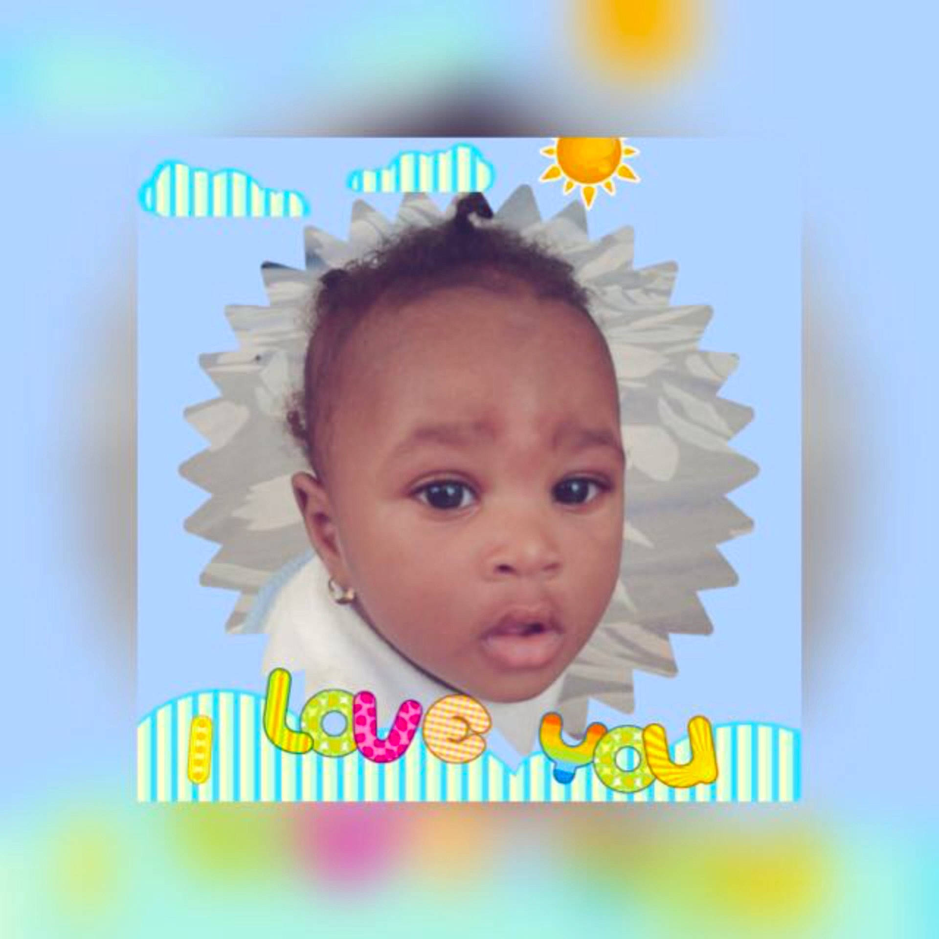 Sarafina joined the competition — help win amazing prizes! cheek, child, chin, ear, eye, face, facial_expression, font, forehead, happiness, head, infant, iris, nose, person, photo_caption, photomontage, smile, toddler