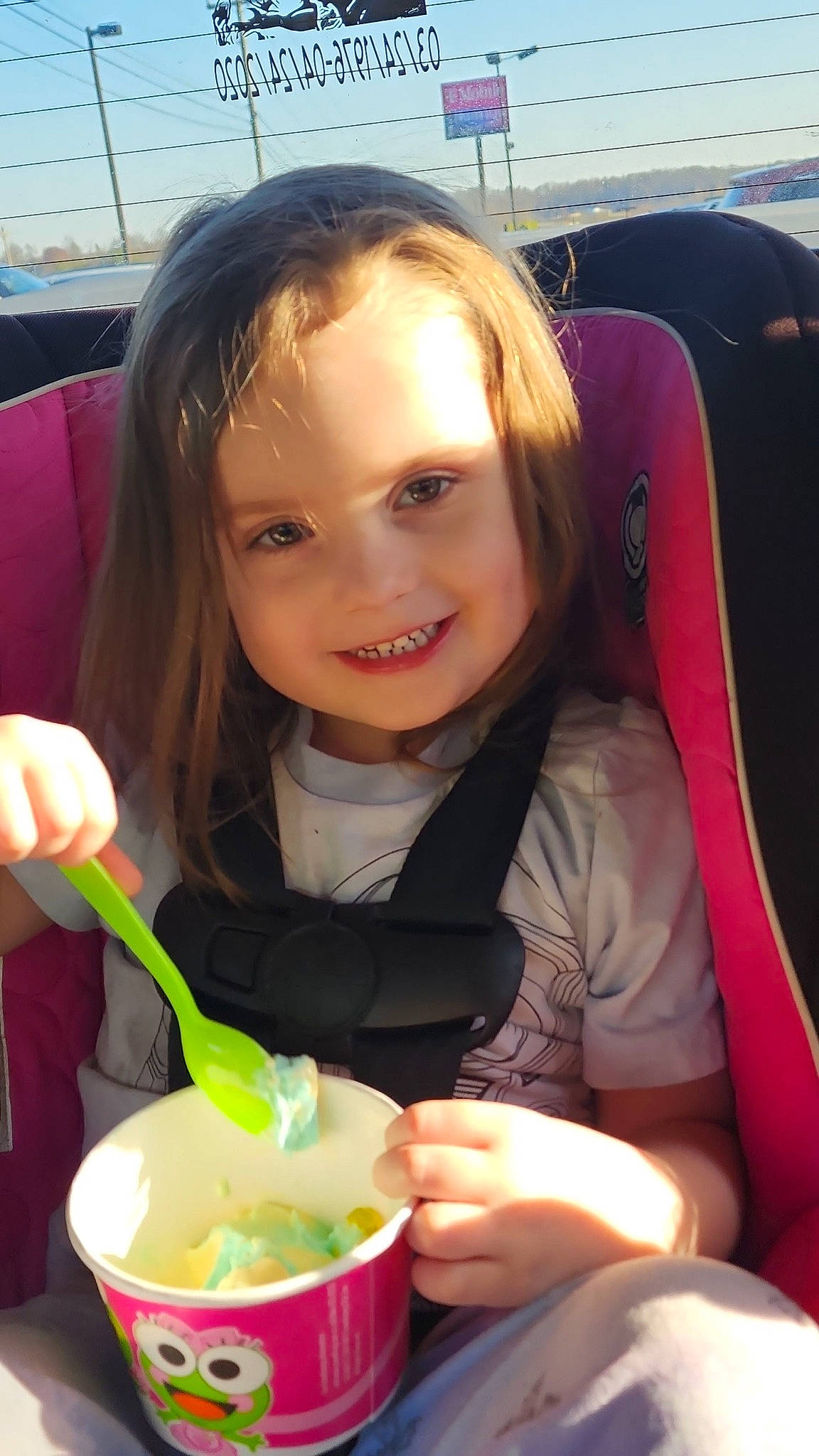 Elliauna joined the competition — help win amazing prizes! chair, child, cuisine, dairy, dessert, dish, drinking_straw, food, food_craving, frozen_dessert, fun, gelato, happy, ice_cream, ingredient, joy, person, smile, spoon, sweetness