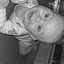 Liyam participe au concours pour gagner de l'argent avec cette photo : baby, toy, couch, smile, happy, infant, clothing, indoor, face, child, person, hand, eyes, kitchen, furniture, monochrome, play, cute, expression, lying