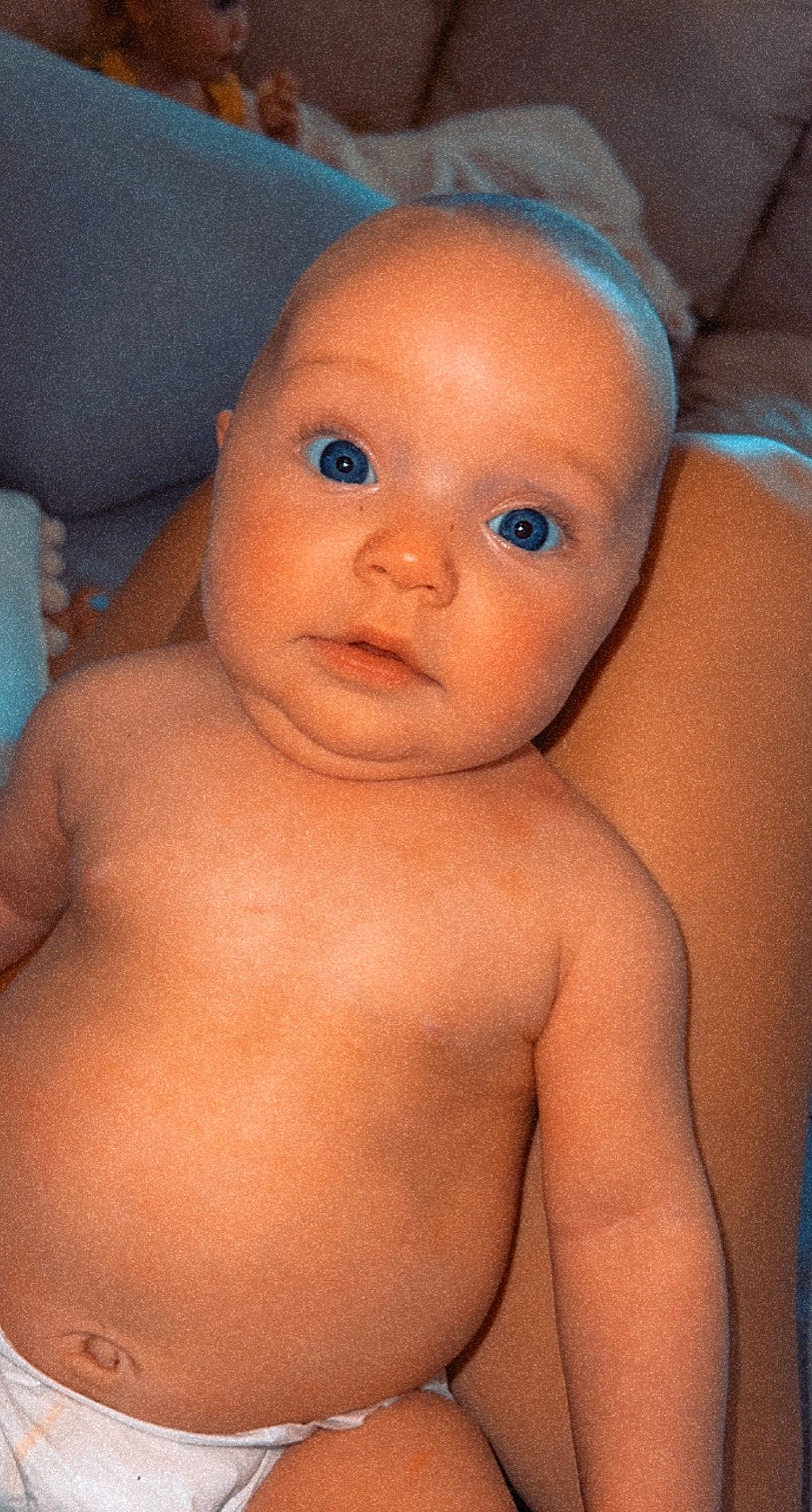 Raelynn is registered to the contest to win money with this photo: baby, cheek, chest, eye, eyebrow, eyelash, face, finger, forehead, hair, head, human_body, iris, jaw, lip, mouth, neck, nose, person, skin